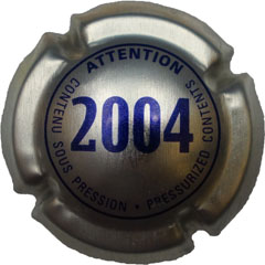 Muselet U attention contenu sous pression pressurised content 2004