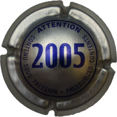 Muselet U attention contenu sous pression pressurised content 2005