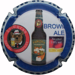 Muselet Cerveza Artesanal Asturiana bouteille ours brown ale