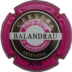 Muselet Balandrau 5 aniversario jeroboam cerveza artesana 2013 2018