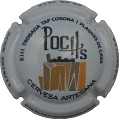Muselets Cervesa Artesana Poch's XIII trobada tap corona plaques de cava