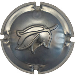 Muselet  feuille estamp argent