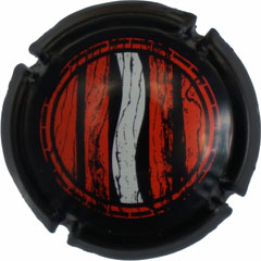 Muselet traits planches bois blanc rouge tonneau