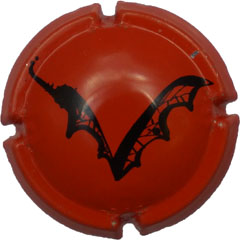 muselet chauve souris noir rouge