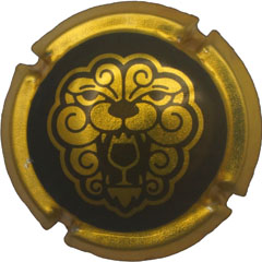 Muselet Lion verre or noir