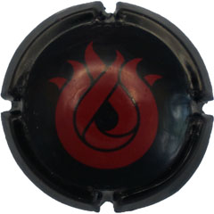 Muselet noir pourpre flamme