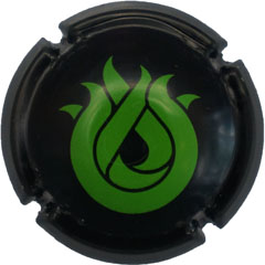 Muselet noir vert flamme